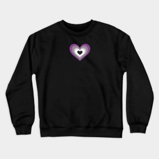 Asexual Ace Flag Heart Crewneck Sweatshirt